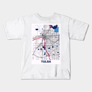 Tulsa - United States MilkTea City Map Kids T-Shirt